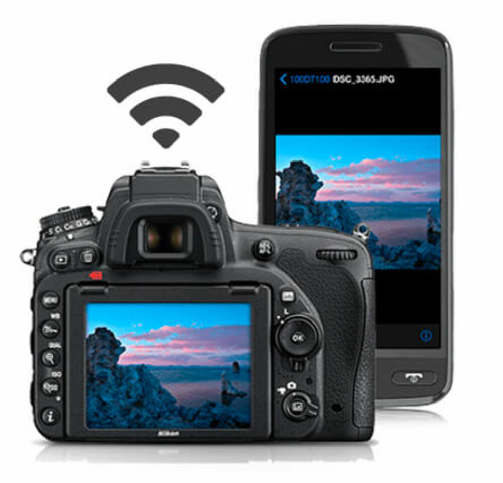 PRAKTISK: Nikon lover at mobilen og kameraet ditt alltid skal være i kontakt med hverandre ved hjelp av den nye SnapBridge-tilkoblingen. PRAKTISK: Nikon lover at mobilen og kameraet ditt alltid skal være i kontakt med hverandre ved hjelp av den nye SnapBridge-tilkoblingen.
