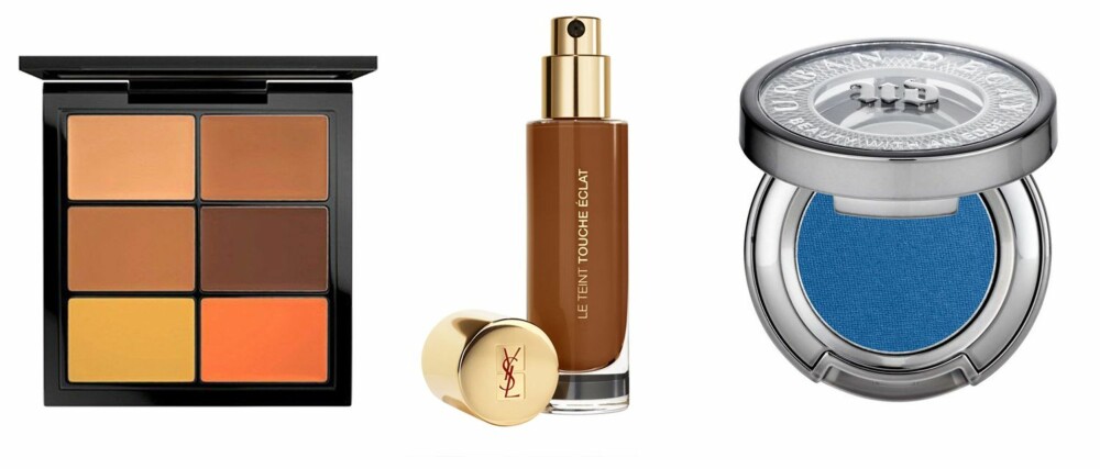 Le Teint Touche Éclat Foundation B 90 fra YSL, kr 425 og Eyeshadow i Radium fra Urban Decay, kr 170 (TIPS: Kombiner med sort øyenskygge for en nydelig smokey eye. Blåfargen vil fremheve brune øyne og gi en intens effekt). Le Teint Touche Éclat Foundation B 90 fra YSL, kr 425 og Eyeshadow i Radium fra Urban Decay, kr 170 (TIPS: Kombiner med sort øyenskygge for en nydelig smokey eye. Blåfargen vil fremheve brune øyne og gi en intens effekt).