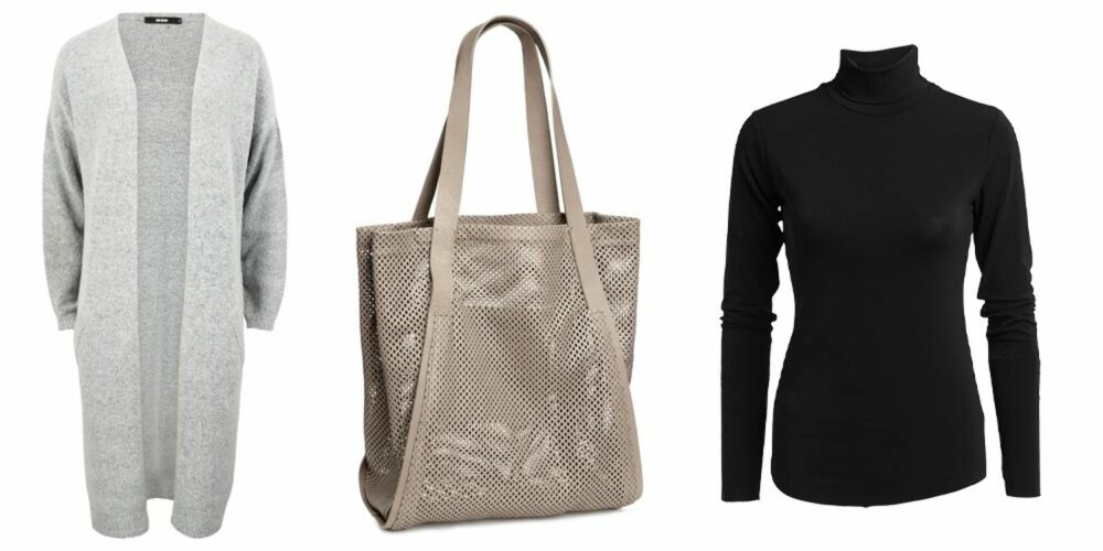 SORT og GRÅTT: Maria har en forkjærlighet for jordfarger. Strikkejakke fra Bik Bok, 299 kroner. Veske fra H&M, 999 kroner. Høyhalset genser fra Lindex, 199 kroner. SORT og GRÅTT: Maria har en forkjærlighet for jordfarger. Strikkejakke fra Bik Bok, 299 kroner. Veske fra H&M, 999 kroner. Høyhalset genser fra Lindex, 199 kroner.