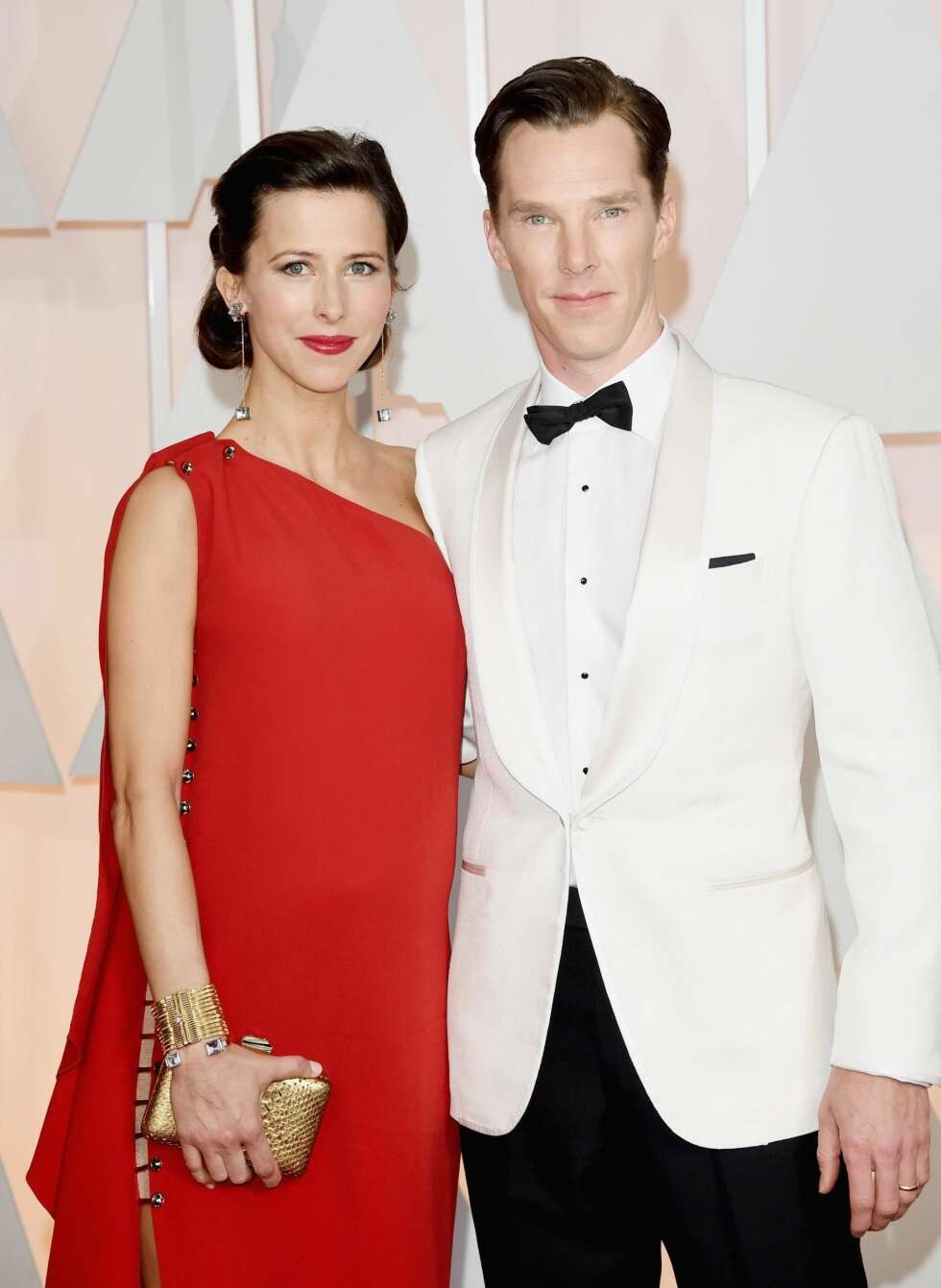 Det ble altså ingen pris for beste skuespiller til Benedict Cumberbatch, her sammen med Sophie Hunter. Cumberbatch gikk for hvit smoking. Det ble altså ingen pris for beste skuespiller til Benedict Cumberbatch, her sammen med Sophie Hunter. Cumberbatch gikk for hvit smoking.