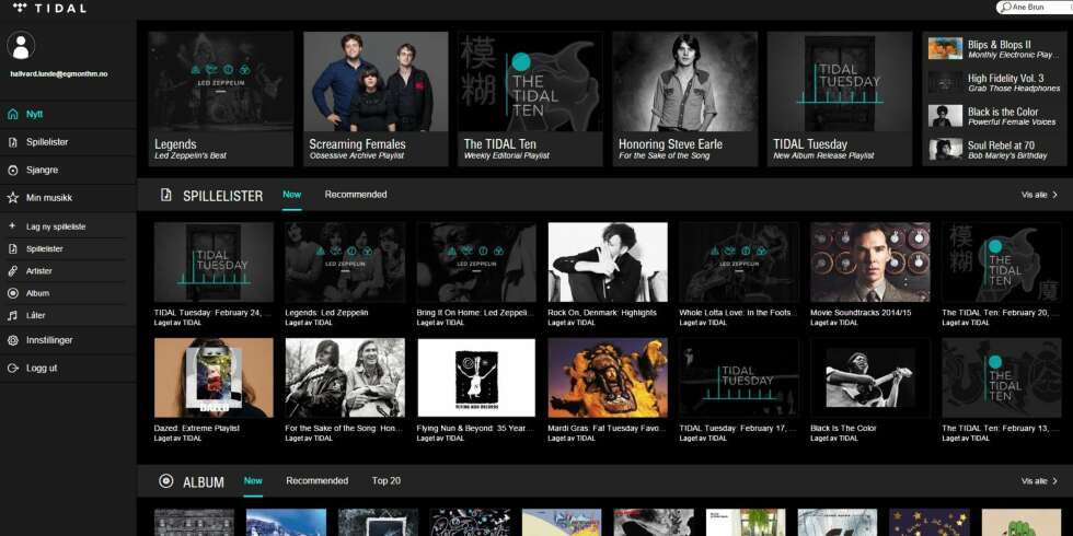 TIDAL: Nå er HiFi-strømmetjenesten Tidal tilgjengelig i Norge. TIDAL: Nå er HiFi-strømmetjenesten Tidal tilgjengelig i Norge.