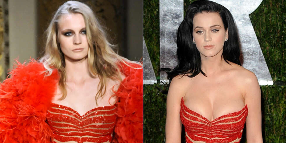 KJOLEDUELL: Hvem kler Zuhair Murad-kjolen best, modellen eller Katy Perry? KJOLEDUELL: Hvem kler Zuhair Murad-kjolen best, modellen eller Katy Perry?