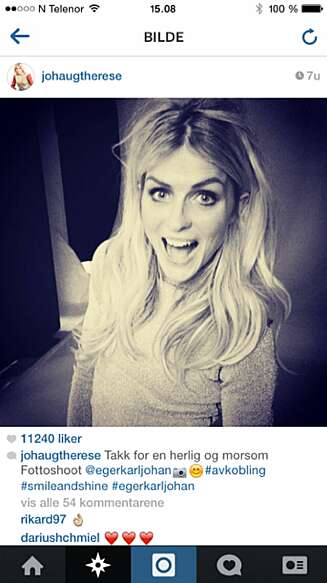 POPULÆR: Etter at Therese la ut dette bildet på Instagram, fikk hun flust av komplimenter ¿ og frieri. POPULÆR: Etter at Therese la ut dette bildet på Instagram, fikk hun flust av komplimenter ¿ og frieri.