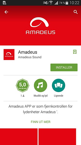 APP: Amadeus Internet Radio kan styres fra mobilen. Appen finnes for iOS og Android. APP: Amadeus Internet Radio kan styres fra mobilen. Appen finnes for iOS og Android.