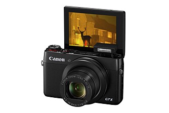SELFIE: Skjermen på PowerShot G7 X kan vippes helt opp slik at det blir perfekt for selvportretter og gruppebilder. SELFIE: Skjermen på PowerShot G7 X kan vippes helt opp slik at det blir perfekt for selvportretter og gruppebilder.