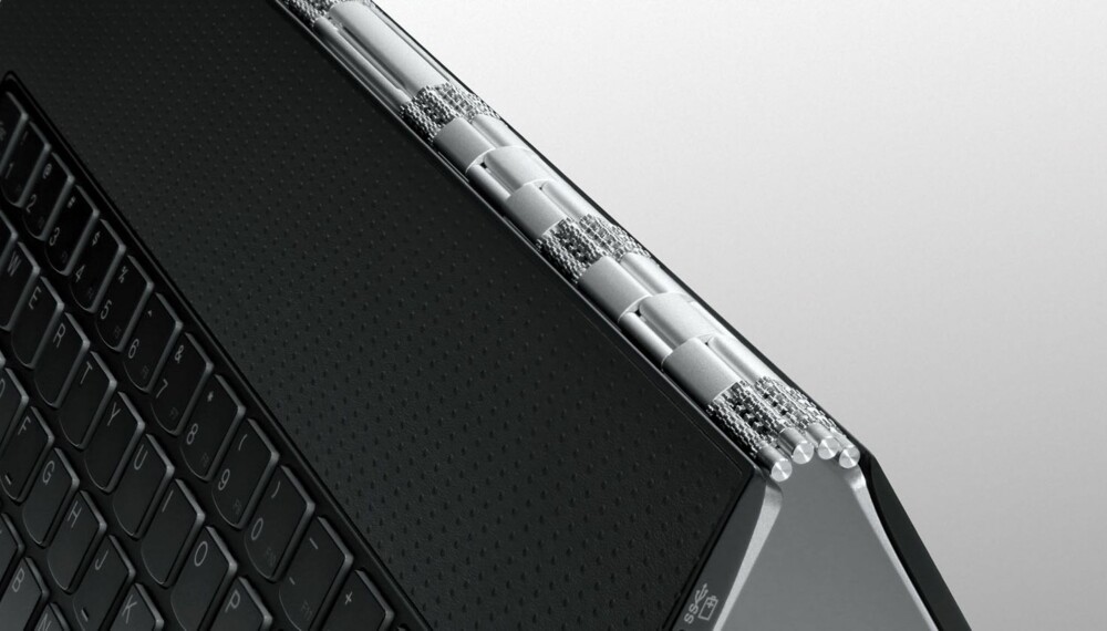 UNIK: Hengselen på Lenovo Yoga Pro 3 er et lite stykke ingeniørkunst. UNIK: Hengselen på Lenovo Yoga Pro 3 er et lite stykke ingeniørkunst.