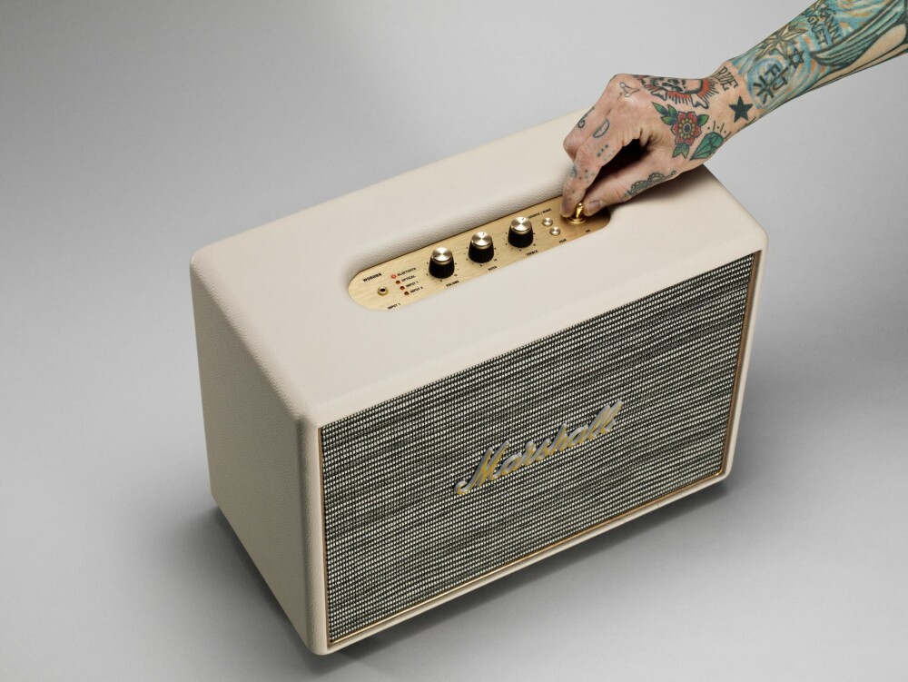 Du finner nok ingen bluetooth-høyttaler som er mer rocka enn Marshall Woburn. Du finner nok ingen bluetooth-høyttaler som er mer rocka enn Marshall Woburn.