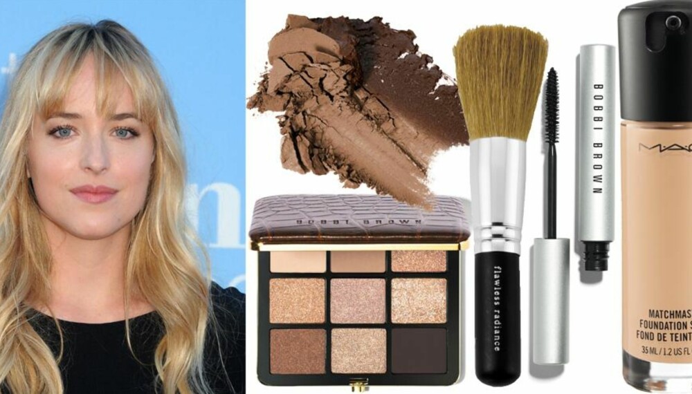 «FIFTHY SHADES OF GREY»: Skyggelegg som en proff du også. Med enkle grep kan du få Dakota Johnsens naturlige look. Scotch on The Rocks øyeskyggepalett fra Bobbi Brown, kr 710. Flawless coverage face brush fra bareMinerals, kr 375. Mascara fra Bobbi Brown, kr 199. Mineralize SP15 Loose Foundation i fargen Medium, fra Mac, kr 300. «FIFTHY SHADES OF GREY»: Skyggelegg som en proff du også. Med enkle grep kan du få Dakota Johnsens naturlige look. Scotch on The Rocks øyeskyggepalett fra Bobbi Brown, kr 710. Flawless coverage face brush fra bareMinerals, kr 375. Mascara fra Bobbi Brown, kr 199. Mineralize SP15 Loose Foundation i fargen Medium, fra Mac, kr 300.