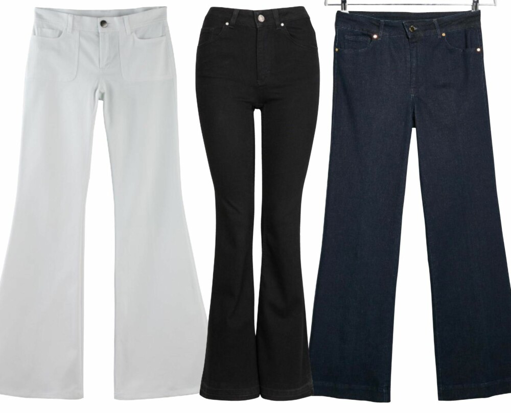 UTALLIGE VARIANTER: Fra venstre: La Redoute, kr 640. Never Denim/Bik Bok, kr 499. Mango, kr 399. UTALLIGE VARIANTER: Fra venstre: La Redoute, kr 640. Never Denim/Bik Bok, kr 499. Mango, kr 399.