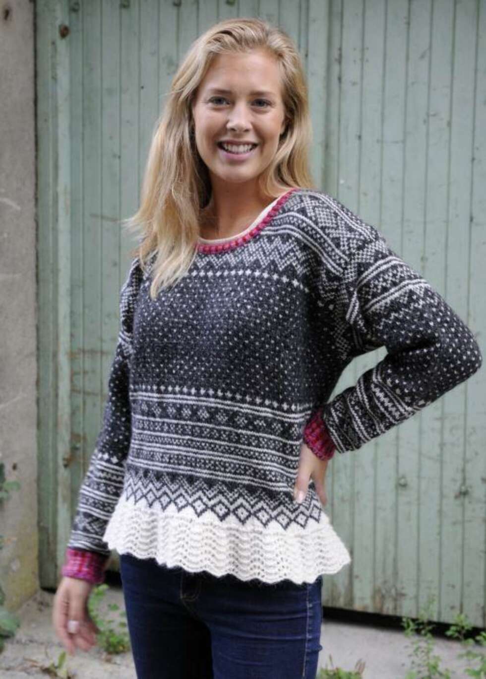 Designer Nina Granlund Sæthers variant av en setesdalsgenser har fått navnet Love. Designer Nina Granlund Sæthers variant av en setesdalsgenser har fått navnet Love.
