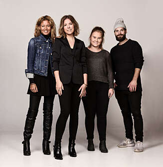 TEAMET (f.v.): Stylist Nadine Monroe, Kamille-modell Nina, frisør og makeupstylist Christine Mellem, samt fotograf Lars Evanger. TEAMET (f.v.): Stylist Nadine Monroe, Kamille-modell Nina, frisør og makeupstylist Christine Mellem, samt fotograf Lars Evanger.