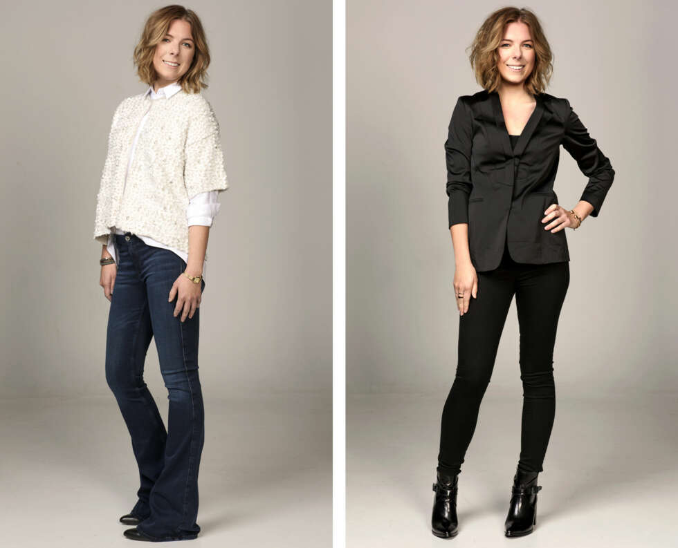 ANTREKKET TIL VENSTRE: Jeans med sleng fra MIH Jeans/Steen & Strøm, kr 2100. Skjorte fra Zara, kr 300. Jakke fra Custommade, kr 6900. Armbånd fra Dyrberg/Kern, kr 700. Armbånd fra Dyrberg/ Kern, kr 530. Armbånd fra Dyrberg/Kern, kr 550. Klokke fra Komono, kr 1200. ANTREKKET TIL HØYRE: Svarte smale jeans fra MIH Jeans/Steen & Strøm, kr 2000. Blazer fra Lindex, kr 600. Ring fra Dyrberg/Kern, kr 550. Armbånd Fra Dyrberg/ Kern, kr 900. Armbånd fra Dyrberg/Kern, kr 790. Sko fra Sapatos, kr 1600. ANTREKKET TIL VENSTRE: Jeans med sleng fra MIH Jeans/Steen & Strøm, kr 2100. Skjorte fra Zara, kr 300. Jakke fra Custommade, kr 6900. Armbånd fra Dyrberg/Kern, kr 700. Armbånd fra Dyrberg/ Kern, kr 530. Armbånd fra Dyrberg/Kern, kr 550. Klokke fra Komono, kr 1200. ANTREKKET TIL HØYRE: Svarte smale jeans fra MIH Jeans/Steen & Strøm, kr 2000. Blazer fra Lindex, kr 600. Ring fra Dyrberg/Kern, kr 550. Armbånd Fra Dyrberg/ Kern, kr 900. Armbånd fra Dyrberg/Kern, kr 790. Sko fra Sapatos, kr 1600.