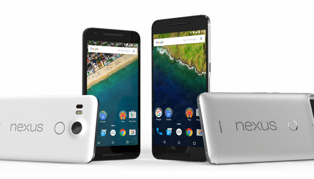 STOR: Huawei Nexus 6P har en skjerm på 5,7 tommer og en oppløsning på 2560 x 1440 piksler. Her ser du den sammen med Nexus 5X fra LG. STOR: Huawei Nexus 6P har en skjerm på 5,7 tommer og en oppløsning på 2560 x 1440 piksler. Her ser du den sammen med Nexus 5X fra LG.