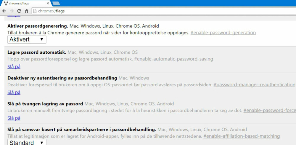 GENERER PASSORD: Du kan la Google Chrome lage passordene for deg. GENERER PASSORD: Du kan la Google Chrome lage passordene for deg.
