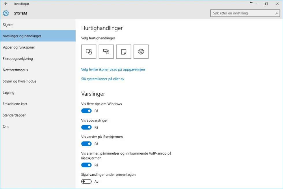 TILPASS: Du kan tilpasse Varslingssenteret slik at det fungerer optimalt for ditt bruk. TILPASS: Du kan tilpasse Varslingssenteret slik at det fungerer optimalt for ditt bruk.