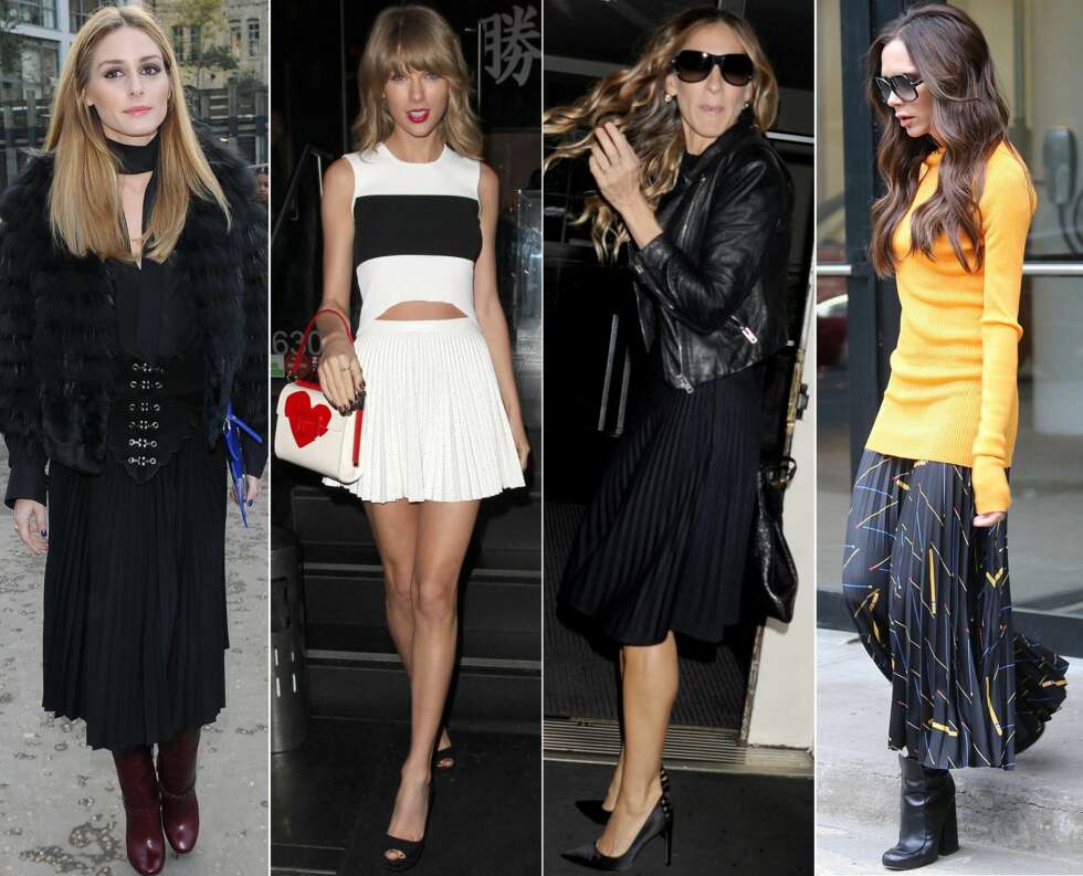 KJENDISFAVORITT: Stjerner som Olivia Palermo, Taylor Swift, Sarah Jessica Parker og Victoria Beckham er alle fans av bestermorskjørtet. KJENDISFAVORITT: Stjerner som Olivia Palermo, Taylor Swift, Sarah Jessica Parker og Victoria Beckham er alle fans av bestermorskjørtet.