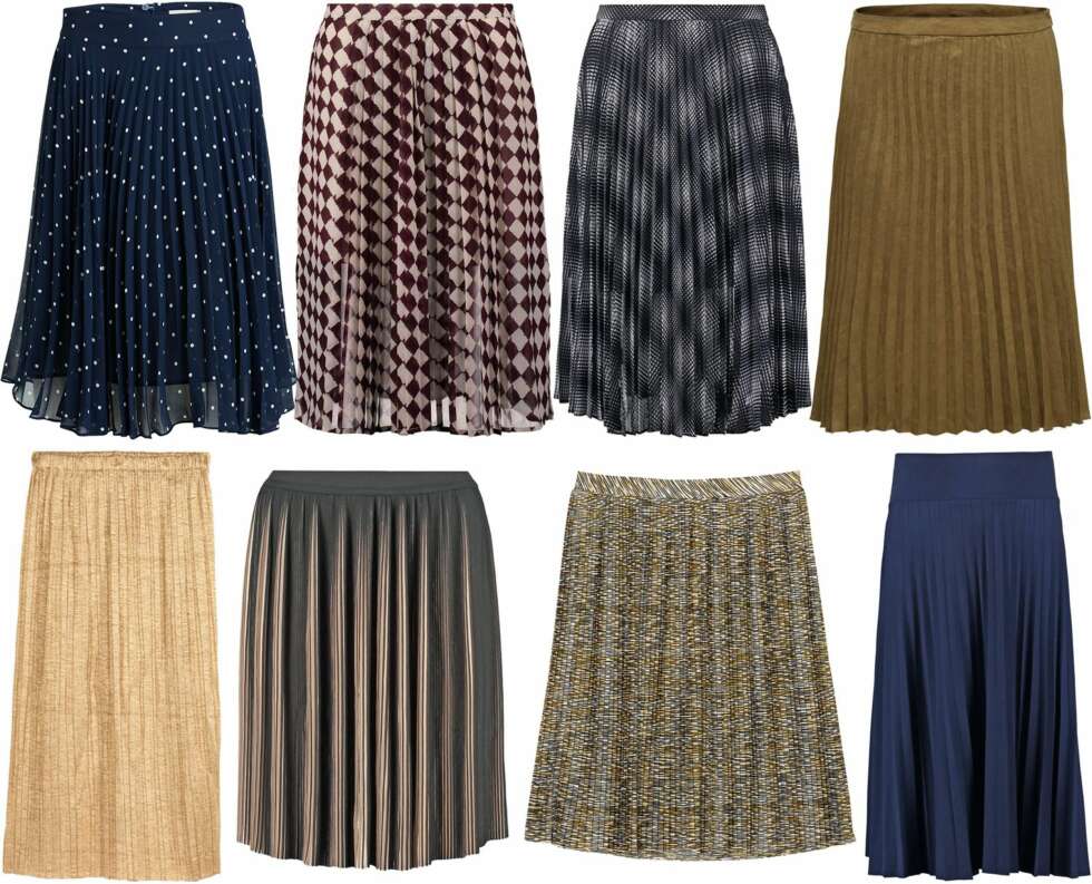 PLISSERTE SKJØRT (f.v.): Lindex, kr 399. Baum und Pherdgarten, kr 1395. Michael Michael Kors, kr 1695. Only, kr 380. H&M, kr 399. Gestuz, kr 1195. Monki, kr 300. Anna Field/Zalando.no, kr 349. PLISSERTE SKJØRT (f.v.): Lindex, kr 399. Baum und Pherdgarten, kr 1395. Michael Michael Kors, kr 1695. Only, kr 380. H&M, kr 399. Gestuz, kr 1195. Monki, kr 300. Anna Field/Zalando.no, kr 349.