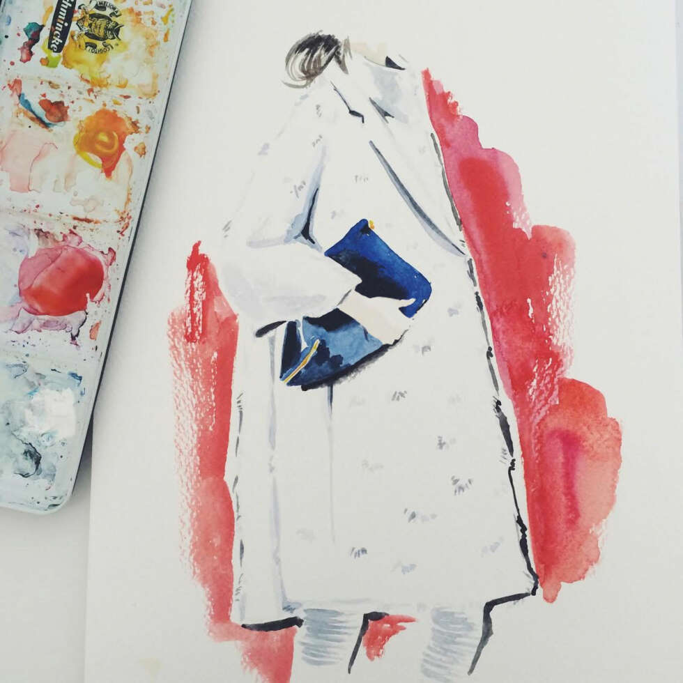 EGEN TOLKNING AV CÈLINE: Her har Esra tolket en av yndlings-designerne hennes, franske Céline. EGEN TOLKNING AV CÈLINE: Her har Esra tolket en av yndlings-designerne hennes, franske Céline.