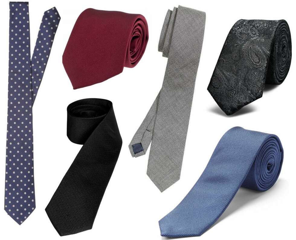 SLIPS (f.v.): Eton, kr 699. Amanda Christensen vinrødt slips/Follestad, kr 699. H&M slips i silkeblanding, kr 199. Jack and Jones Paisley Slips, kr 299,95. Kappahl slips, kr 279. Selected slips, kr 299,95. SLIPS (f.v.): Eton, kr 699. Amanda Christensen vinrødt slips/Follestad, kr 699. H&M slips i silkeblanding, kr 199. Jack and Jones Paisley Slips, kr 299,95. Kappahl slips, kr 279. Selected slips, kr 299,95.