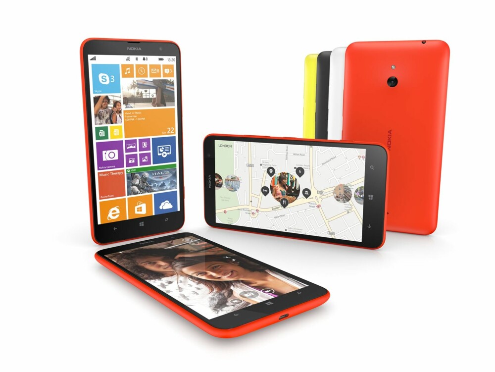 MER PLASS: Den seks tommers store skjermen på Nokia Lumia 1320 gjør at du får plass til flere fliser på startskjermen, noe som reduserer skrollingen i den litt uoversiktlige applisten. MER PLASS: Den seks tommers store skjermen på Nokia Lumia 1320 gjør at du får plass til flere fliser på startskjermen, noe som reduserer skrollingen i den litt uoversiktlige applisten.