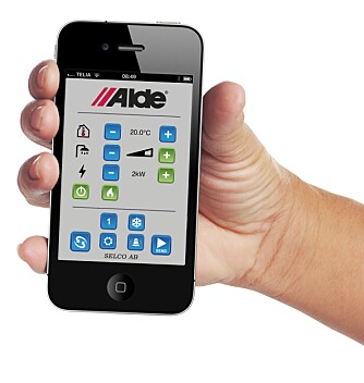 FJERNSTYRING: Med Aldes app kan varmeanlegget i bobilen fjernstyres. FOTO: Alde FJERNSTYRING: Med Aldes app kan varmeanlegget i bobilen fjernstyres. FOTO: Alde