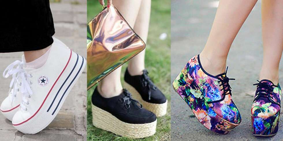 FLATFORMS: En mer behagelig og sporty variant av de høye hælene. FLATFORMS: En mer behagelig og sporty variant av de høye hælene.