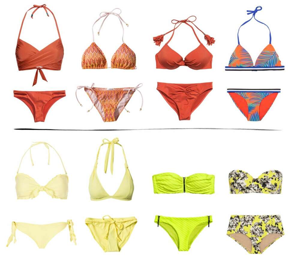 ØVERST FRA VENSTRE: H&M, overdel kr 99, underdel kr 79. Wonderland/Nelly.com, kr 298. H&M, overdel kr 149, underdel kr 99. Zara, kr 179 per del. Gina Tricot, overdel kr 99, underdel kr 79. Marie Meili/Nelly.com, overdel kr 159, underdel kr 129. H&M, overdel kr 149, underdel kr 99. J. Crew/Net-a-porter.com, overdel ca. kr 650, underdel ca. kr 600. ØVERST FRA VENSTRE: H&M, overdel kr 99, underdel kr 79. Wonderland/Nelly.com, kr 298. H&M, overdel kr 149, underdel kr 99. Zara, kr 179 per del. Gina Tricot, overdel kr 99, underdel kr 79. Marie Meili/Nelly.com, overdel kr 159, underdel kr 129. H&M, overdel kr 149, underdel kr 99. J. Crew/Net-a-porter.com, overdel ca. kr 650, underdel ca. kr 600.