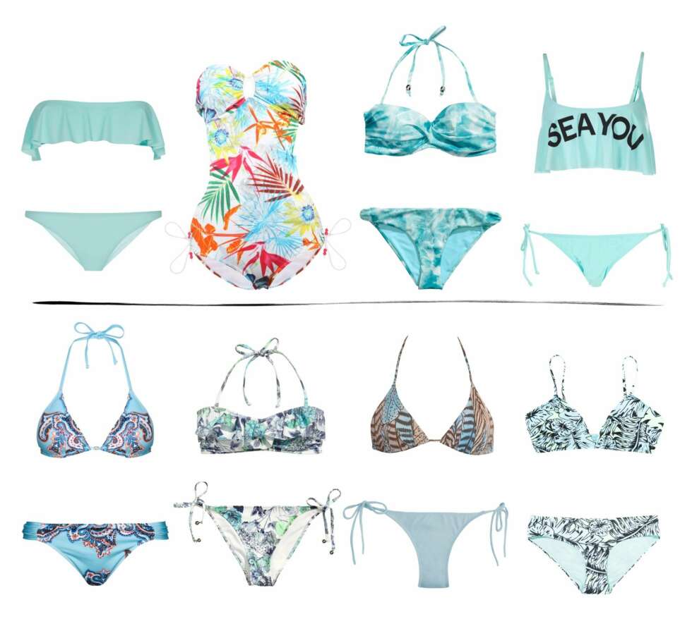 ØVERST FRA VENSTRE: Zara, kr 179 per del. Muchachomalo, kr 899. H&M, overdel kr 149, underdel kr 99. Gina Tricot, overdel kr 129, underdel kr 79. New Yorker, overdel kr 129, underdel kr 89. H&M, overdel kr 129, underdel kr 99. Porto Brazil, kr 599. Zara, kr 179 per del. ØVERST FRA VENSTRE: Zara, kr 179 per del. Muchachomalo, kr 899. H&M, overdel kr 149, underdel kr 99. Gina Tricot, overdel kr 129, underdel kr 79. New Yorker, overdel kr 129, underdel kr 89. H&M, overdel kr 129, underdel kr 99. Porto Brazil, kr 599. Zara, kr 179 per del.