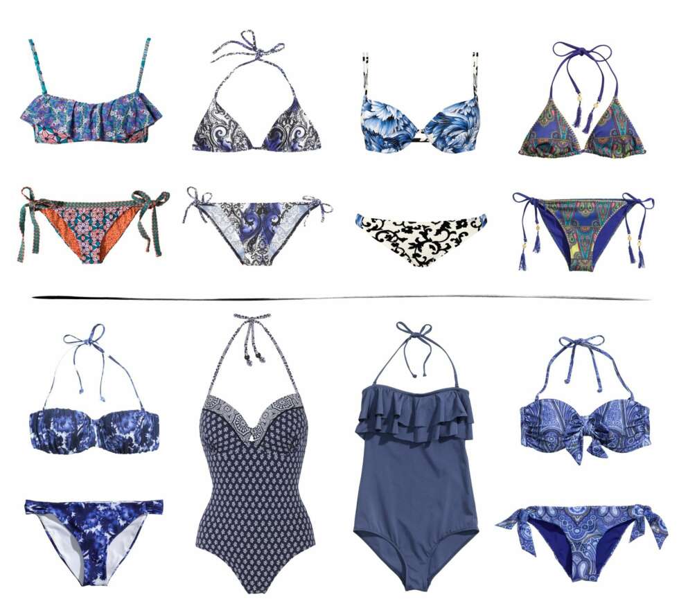 ØVERST FRA VENSTRE: Maaji/Nelly.com, kr 1398. Etro/Net-a-porter.com, ca. kr 1450. Triumph, overdel kr 449, underdel kr 249. H&M, kr 49 per del. H&M, overdel kr 149, underdel kr 99. Monsoon, kr 599, H&M, kr 199. H&M, kr 49 per del. ØVERST FRA VENSTRE: Maaji/Nelly.com, kr 1398. Etro/Net-a-porter.com, ca. kr 1450. Triumph, overdel kr 449, underdel kr 249. H&M, kr 49 per del. H&M, overdel kr 149, underdel kr 99. Monsoon, kr 599, H&M, kr 199. H&M, kr 49 per del.