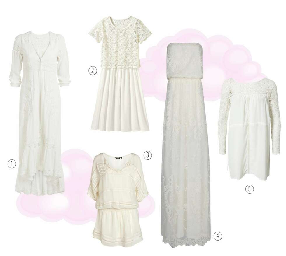 BLONDEKJOLER: 1. KappAhl, kr 799. 2. La Redoute, kr 389. 3. Lindex, kr 399. 4. Mango, kr 799. 5. NLY Notion, kr 499. BLONDEKJOLER: 1. KappAhl, kr 799. 2. La Redoute, kr 389. 3. Lindex, kr 399. 4. Mango, kr 799. 5. NLY Notion, kr 499.