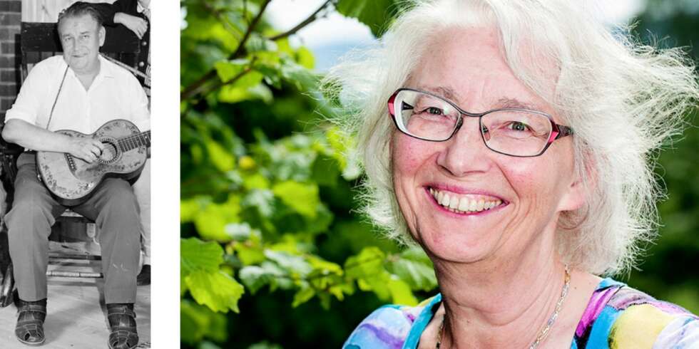 LÆRTE AV FAREN: - Jeg lærte noen grunngrep på gitaren av pappa. Han kunne ikke så mange, men han greide seg med de grepene han kunne, forteller Elin Prøysen. LÆRTE AV FAREN: - Jeg lærte noen grunngrep på gitaren av pappa. Han kunne ikke så mange, men han greide seg med de grepene han kunne, forteller Elin Prøysen.