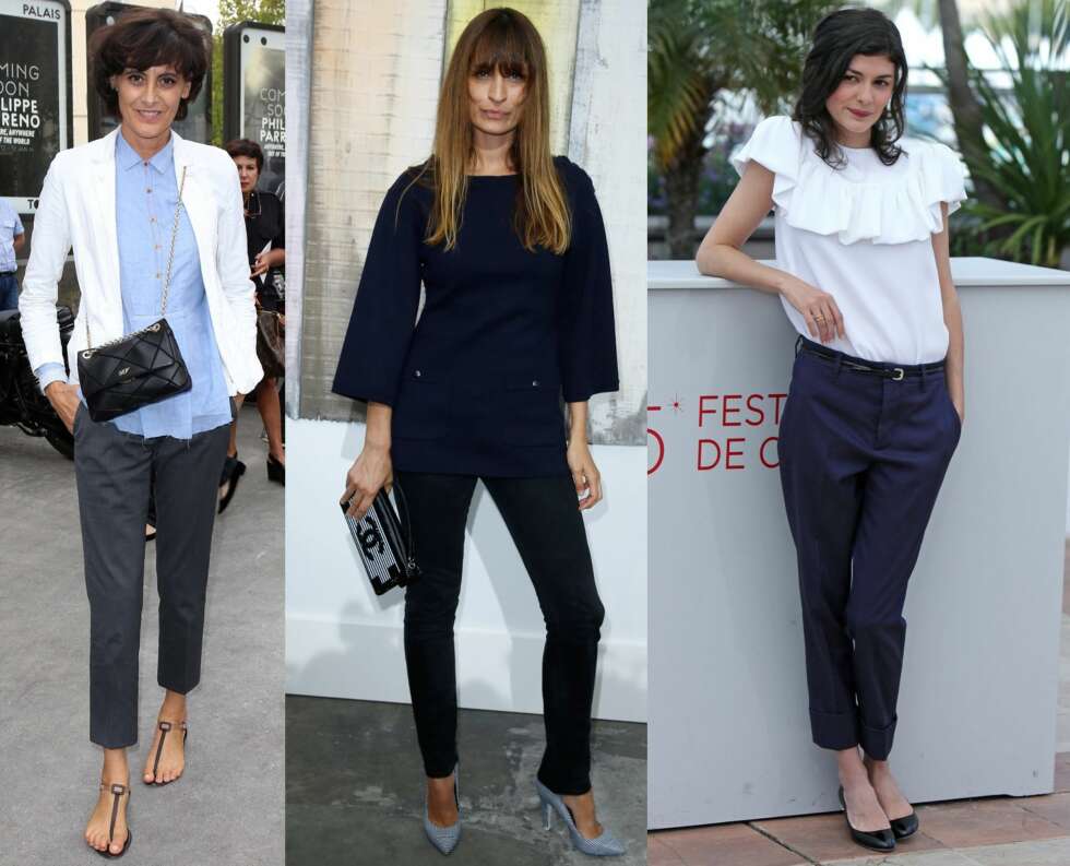 TIDLØST OG ELEGANT: Franske kvinner er et strålende bevis på at less is more. Enkle sko, fine vesker og et nøytralt belte er alt du trenger av tilbehør. Fra venstre: Inès de la Fressange, Caroline de Maigret og Audrey Tautou. TIDLØST OG ELEGANT: Franske kvinner er et strålende bevis på at less is more. Enkle sko, fine vesker og et nøytralt belte er alt du trenger av tilbehør. Fra venstre: Inès de la Fressange, Caroline de Maigret og Audrey Tautou.