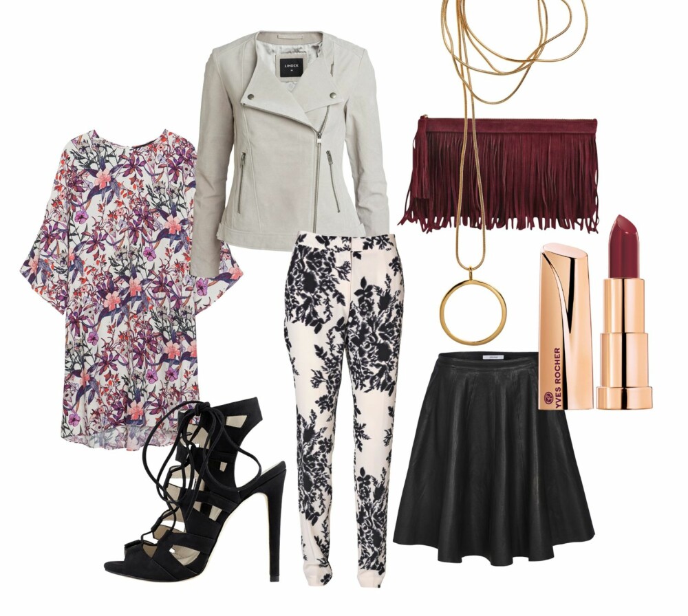 RUBIS STORBYFAVORITTER: Kjole fra Zara, kr 559. Skinnjakke fra Lindex, kr 999. Clutch fra Hunkydory, kr 3199. Smykke fra Malene Birger, kr 499. Hæler fra Aldo, kr 799. Bukser fra Malene Birger, kr 2199. Skinnskjørt fra Epilogue, kr 4500. Leppestift Violet Profound 23 fra Yves Rocher, kr 129. RUBIS STORBYFAVORITTER: Kjole fra Zara, kr 559. Skinnjakke fra Lindex, kr 999. Clutch fra Hunkydory, kr 3199. Smykke fra Malene Birger, kr 499. Hæler fra Aldo, kr 799. Bukser fra Malene Birger, kr 2199. Skinnskjørt fra Epilogue, kr 4500. Leppestift Violet Profound 23 fra Yves Rocher, kr 129.