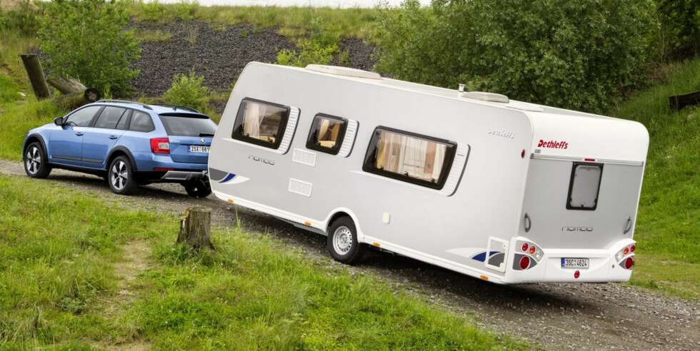 TREKKVOGN: Skoda Octavia med 150 hesters diesel er kåret til en av de beste trekkvognene i britiske The Tow Car Awards 2014. TREKKVOGN: Skoda Octavia med 150 hesters diesel er kåret til en av de beste trekkvognene i britiske The Tow Car Awards 2014.