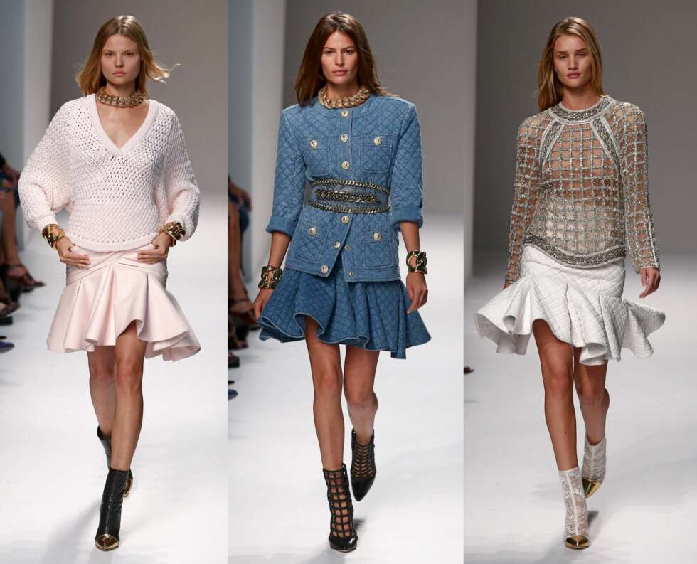 BALMAIN: Hos Balmain SS 14 var strutteskjørtet en gjenganger på catwalken. BALMAIN: Hos Balmain SS 14 var strutteskjørtet en gjenganger på catwalken.