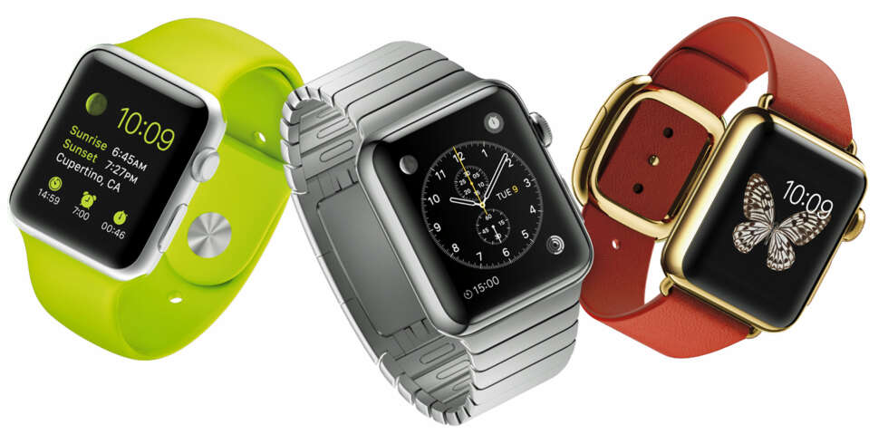 KLOKKE: Den nye Apple Watch kan kombineres med reimer ulike farger og materialer. KLOKKE: Den nye Apple Watch kan kombineres med reimer ulike farger og materialer.