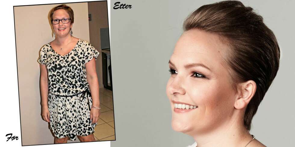 FØR OG ETTER: Det er ingen tvil om at Kristine har fått en skikkelig makeover. FØR OG ETTER: Det er ingen tvil om at Kristine har fått en skikkelig makeover.