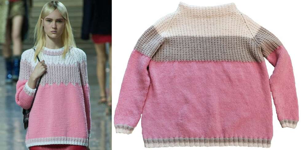 ORIGINALEN OG KOPIEN: Miu Miu sin vakre strikkegenser kan du lett strikke selv! ORIGINALEN OG KOPIEN: Miu Miu sin vakre strikkegenser kan du lett strikke selv!