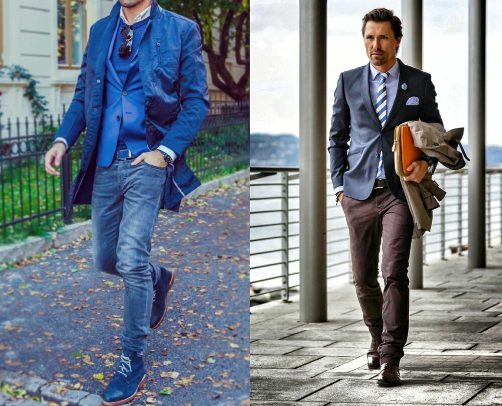 SÅNN SKAL DET GJØRES: Her viser moteblogger Chris Skoug hvordan man bør bruke en dressjakke (med de rette kravene) som en blazer. SÅNN SKAL DET GJØRES: Her viser moteblogger Chris Skoug hvordan man bør bruke en dressjakke (med de rette kravene) som en blazer.