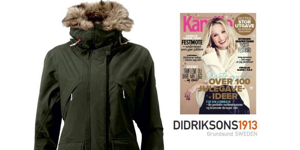 SVAR & VINN: ... og bli tørr & varm! Fem vinnere får parka fra Didriksons. SVAR & VINN: ... og bli tørr & varm! Fem vinnere får parka fra Didriksons.