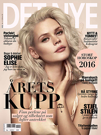 I BLADHYLLA NÅ: Hele intervjuet med Sophie Elise kan du lese i nyeste Det Nye. I BLADHYLLA NÅ: Hele intervjuet med Sophie Elise kan du lese i nyeste Det Nye.