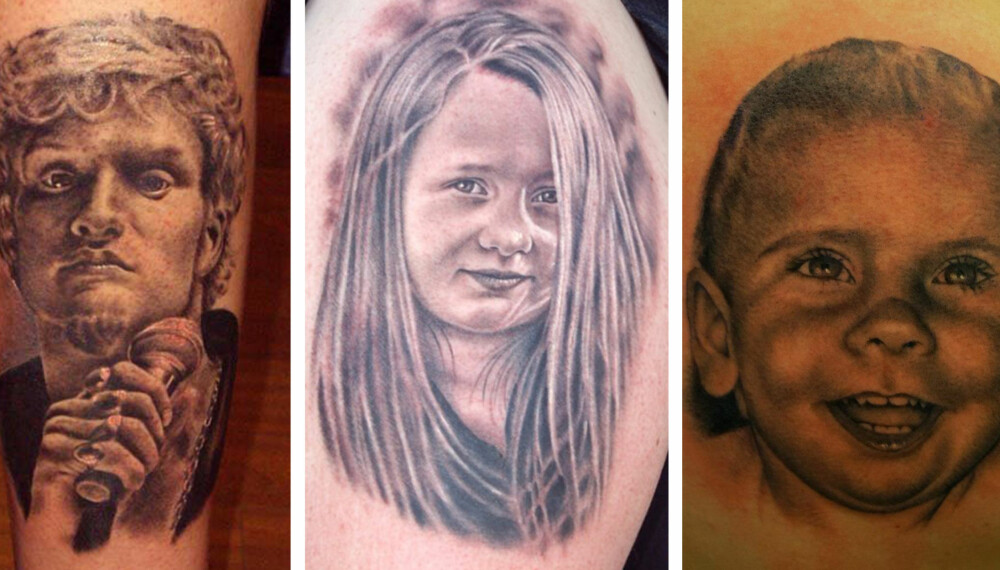 VAKRE PORTRETTER: En vellykket portrett-tatovering krever særdeles gode ferdigheter. VAKRE PORTRETTER: En vellykket portrett-tatovering krever særdeles gode ferdigheter.