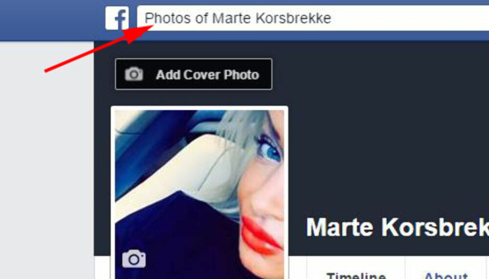 FACEBOOK TIPS: Det er pinlig enkelt å grave fram bilder som andre ønsker å skjule. SKJERMDUMP: Facebook.com FACEBOOK TIPS: Det er pinlig enkelt å grave fram bilder som andre ønsker å skjule. SKJERMDUMP: Facebook.com