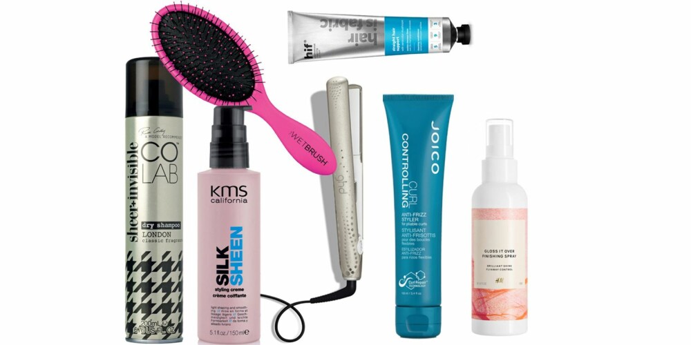 GODE PRODUKTER FOR RETTE LINJER: Sheer + Invisible Dry Shampoo fra Colab, kr 75, Silk Sheen Styling Creme fra Kms California, kr 220, Limited Edition rettetang fra GHD, kr 1899, skånsom hårbørste fra HH Simonsen, kr 149, rensende balsam fra Hair is Fabric, kr 360, Anti-frizz Styler fra Joico, kr 269 og Gloss It Over Finishing Spray fra H&M Beauty, kr 80. GODE PRODUKTER FOR RETTE LINJER: Sheer + Invisible Dry Shampoo fra Colab, kr 75, Silk Sheen Styling Creme fra Kms California, kr 220, Limited Edition rettetang fra GHD, kr 1899, skånsom hårbørste fra HH Simonsen, kr 149, rensende balsam fra Hair is Fabric, kr 360, Anti-frizz Styler fra Joico, kr 269 og Gloss It Over Finishing Spray fra H&M Beauty, kr 80.