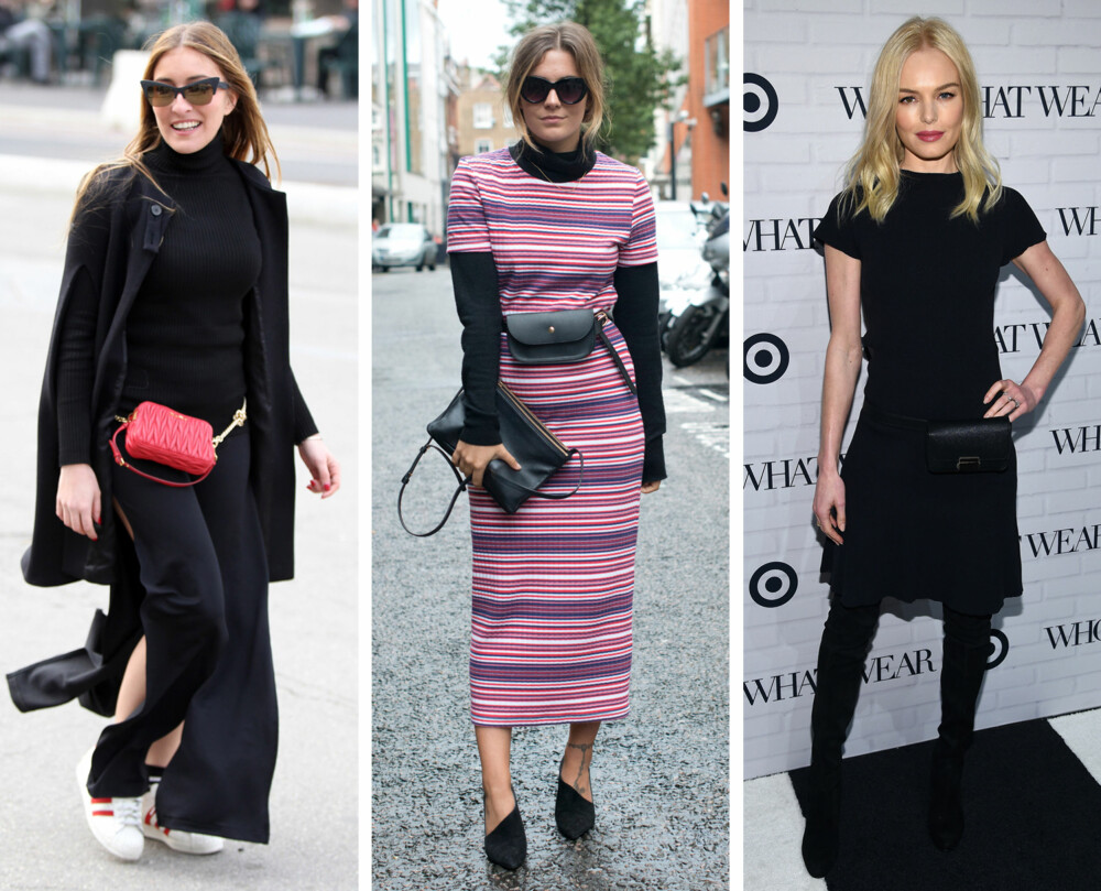 INSPIRASJON (f.v.): En gjest under Fashion Week i Milan i fjor vinter, moteblogger Hannah Cox under Fashion Week i Milano i fjor sommer og skuespiller Kate Bosworth. INSPIRASJON (f.v.): En gjest under Fashion Week i Milan i fjor vinter, moteblogger Hannah Cox under Fashion Week i Milano i fjor sommer og skuespiller Kate Bosworth.