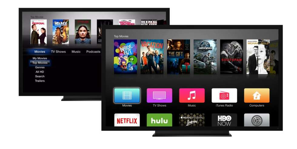 IKONER: Da AppleTV 3 kom i 2012 hadde de endret menysystemet fra et oversiktlig tekstbasert brukergrensesnitt til ikoner man måtte skrolle nedover for å finne igjen. IKONER: Da AppleTV 3 kom i 2012 hadde de endret menysystemet fra et oversiktlig tekstbasert brukergrensesnitt til ikoner man måtte skrolle nedover for å finne igjen.