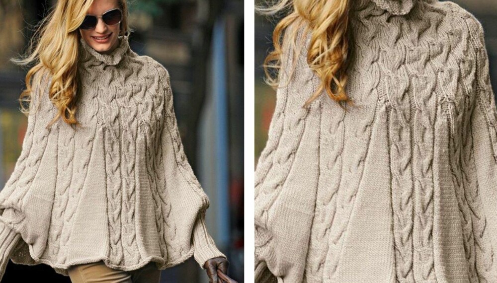 FLETTEPONCHO: Hvem vil ikke ha en fin og varm fletteponcho i vinter? FLETTEPONCHO: Hvem vil ikke ha en fin og varm fletteponcho i vinter?