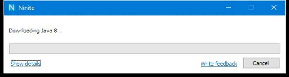 Len deg tilbake og se på at Ninite laster ned og installerer alle programmene dine (eller gjør noe helt annet i mellomtiden).
Klikk på «Show details» for å se hvilke programmer som er installert. Om Ninite finner det samme programmet på systemet vil den hoppe over det (eller oppdatere det om det trengs). Len deg tilbake og se på at Ninite laster ned og installerer alle programmene dine (eller gjør noe helt annet i mellomtiden).
Klikk på «Show details» for å se hvilke programmer som er installert. Om Ninite finner det samme programmet på systemet vil den hoppe over det (eller oppdatere det om det trengs).