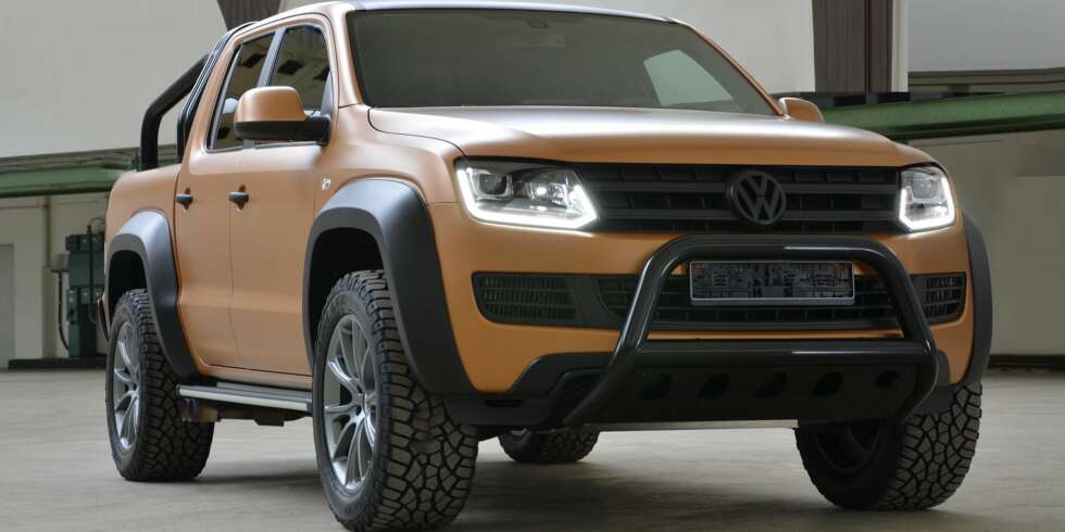 RASK: Spesialversjonen av pickup-en VW Amarok har et dreiemoment på voldsomme 930 Nm. Foto: MTM RASK: Spesialversjonen av pickup-en VW Amarok har et dreiemoment på voldsomme 930 Nm. Foto: MTM