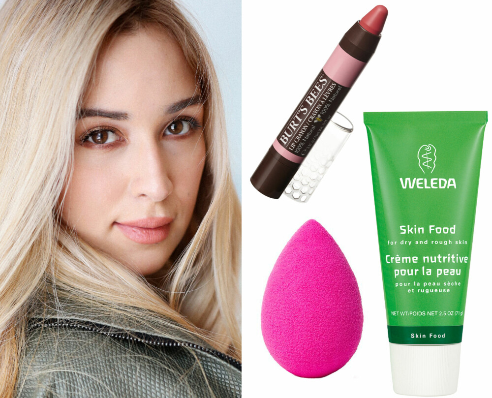 INGRID SINE FAVORITTER (f.v.): Burts Bees Lip Crayon Sedona Sands, kr 169. Weleda Skin Food, kr 119. Beauty Blender 1 Pink Blender/Blivakker.no, kr 219. INGRID SINE FAVORITTER (f.v.): Burts Bees Lip Crayon Sedona Sands, kr 169. Weleda Skin Food, kr 119. Beauty Blender 1 Pink Blender/Blivakker.no, kr 219.